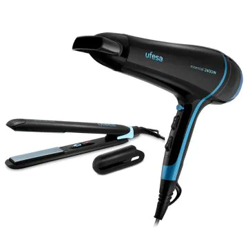 Pack Sèche Cheveux UFESA sc8350+ Lisseur UFESA PP5100 Noir 