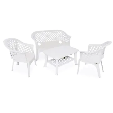 Salon De Jardin SOTUFAB LARIO 4 Places - Blanc