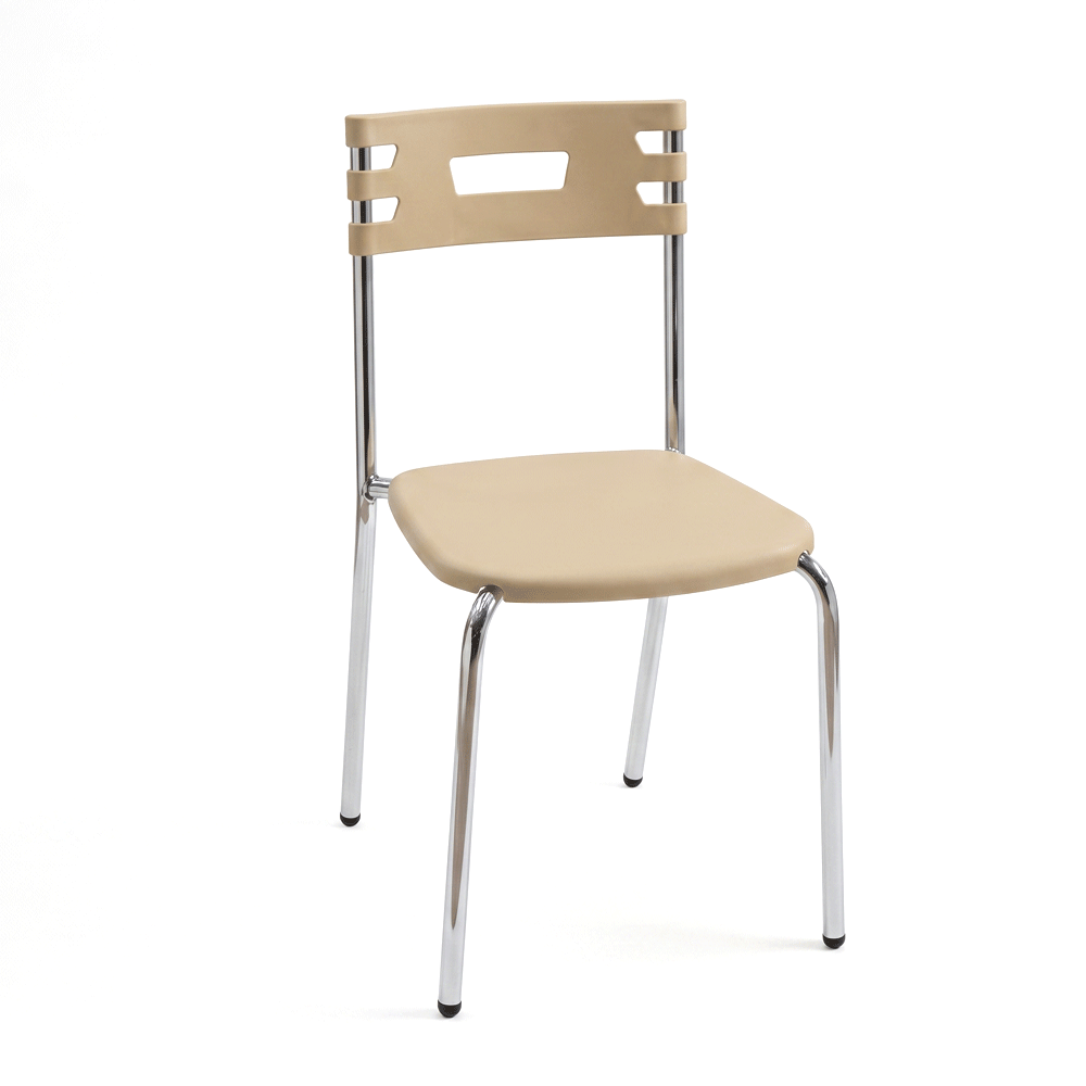 Chaise Chromé City SOTUFAB - Taupe