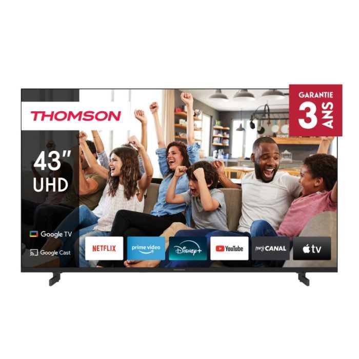 Téléviseur Thomson 43UG4S14 UHD 4K Smart Google TV Noir