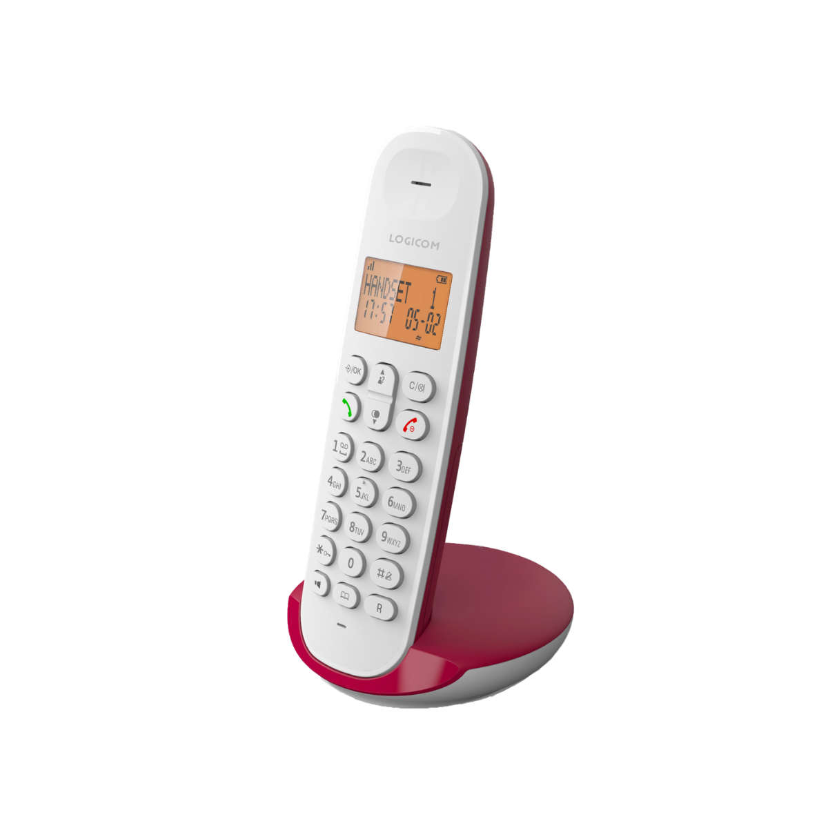 Téléphone Sans Fil DECT LOGICOM Iloa 150 Solo - Framboise