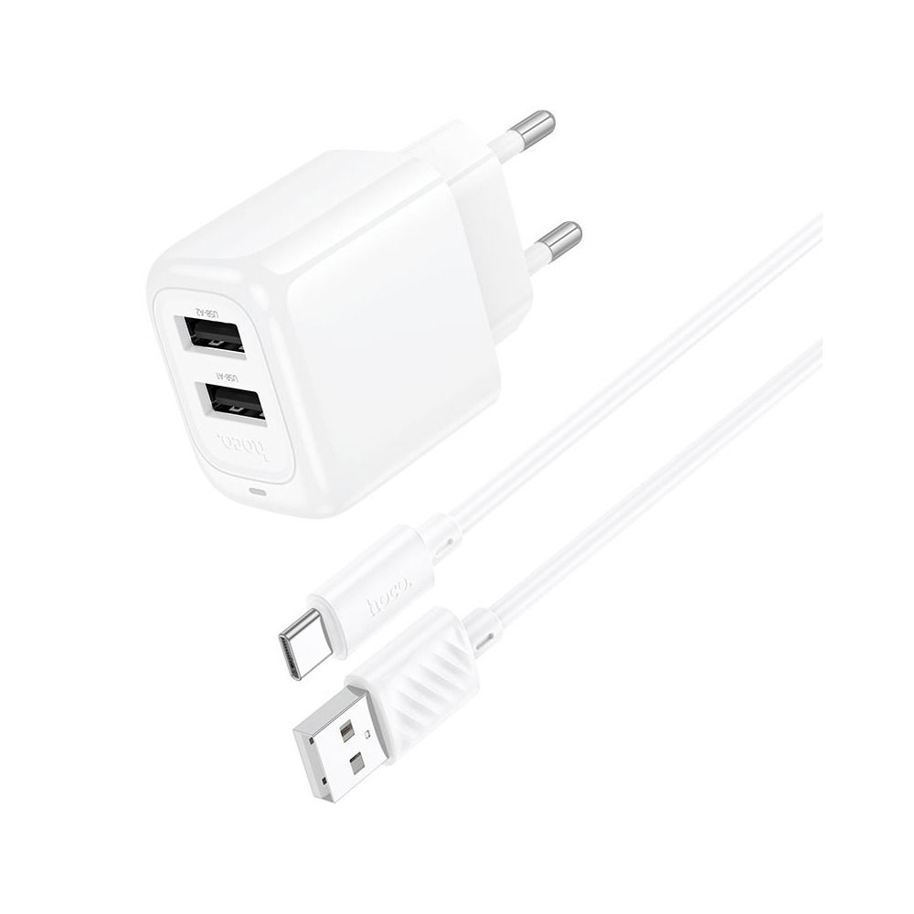 Chargeur HOCO CS51A Type C Dual Port Blanc