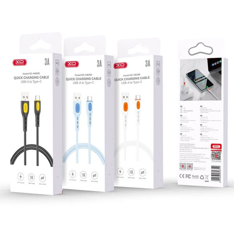 Câble Chargeur XO NB280 Type-C 3A