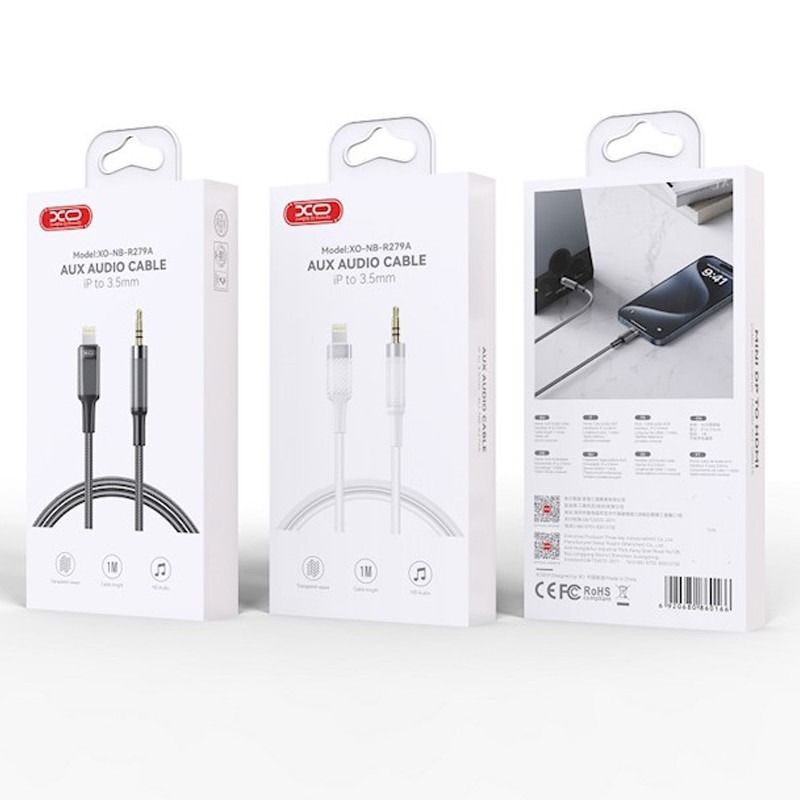 Câble Audio XO NB-R279A Lightning Vers Jack Male