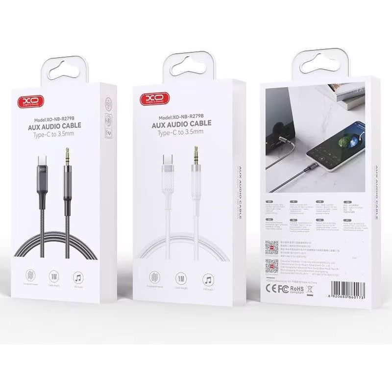 Câble Audio XO NB-R279A Type-C Vers Jack Male