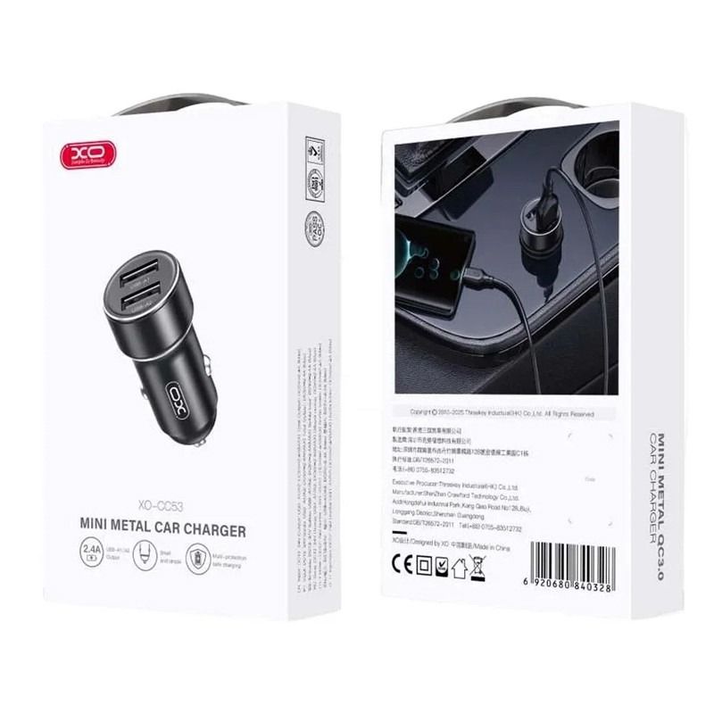 Chargeur Voiture XO CC53 12W Avec Câble Type C