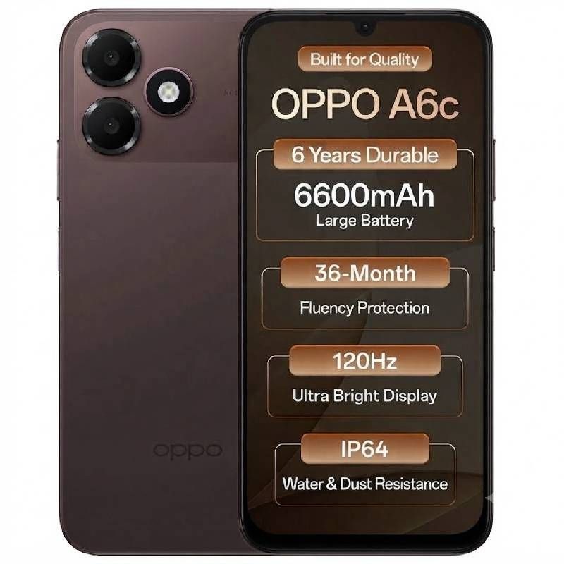 Smartphone OPPO A6c 4Go 128Go 4G - Marron + Buds Gratuit