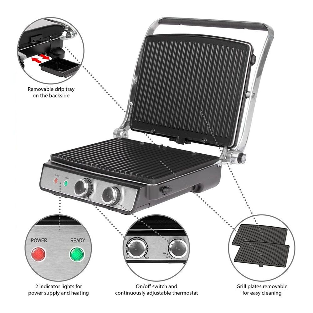 Grille Electrique Proficook PC-KG1264 2000W Silver