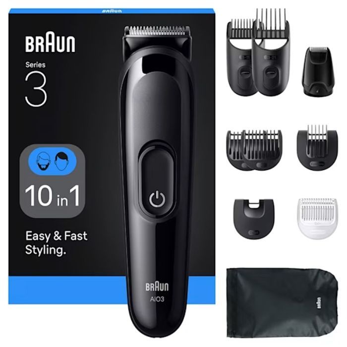 Tondeuse à barbe Braun 10EN1 - AIO3560 - Noir