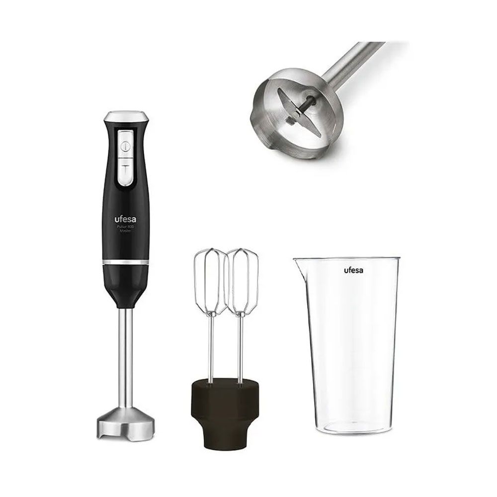Mixeur Plongeant 2en1 + Fouet UFESA 800W 70106116 PULSAR MASTER Noir