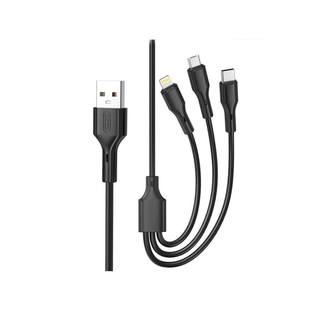 Câble Chargeur XO NB230 2.4A Rock 3En1 Noir