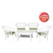 Salon de Jardin HOME LINE 4 Chaises avec Coussins + Table 