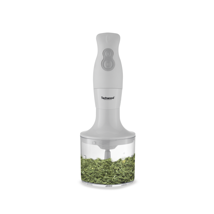 Mixeur Plongeant Techwood 170W - Mauve/Blanc, Lame Inox, Anti-Éclaboussures - Modèle TMP-7178